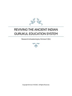 cover image of Reviving the Ancient Indian Gurukul Education System